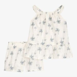Carters Baby 2-Piece Palm Tree Floral Set - Ivory NWT